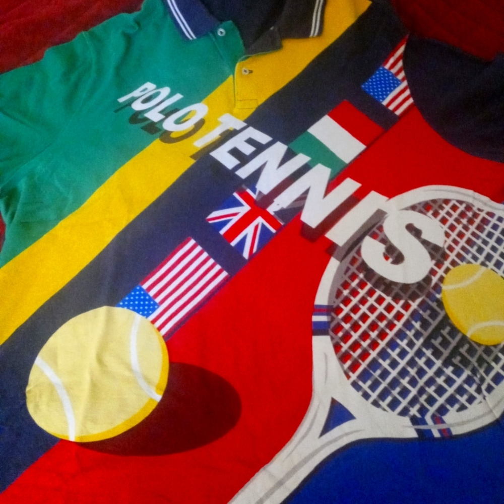 Polo tennis graphic print